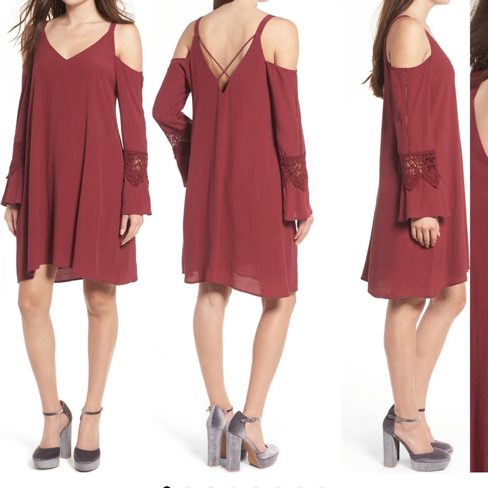 Astr the Label cold shoulder shift dress